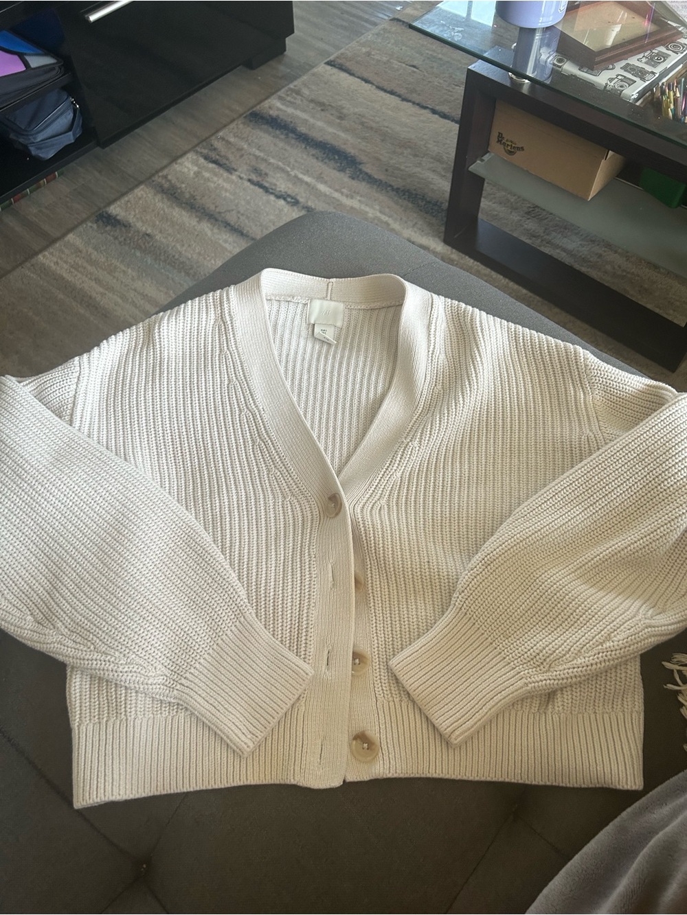 Cream knit cardigan